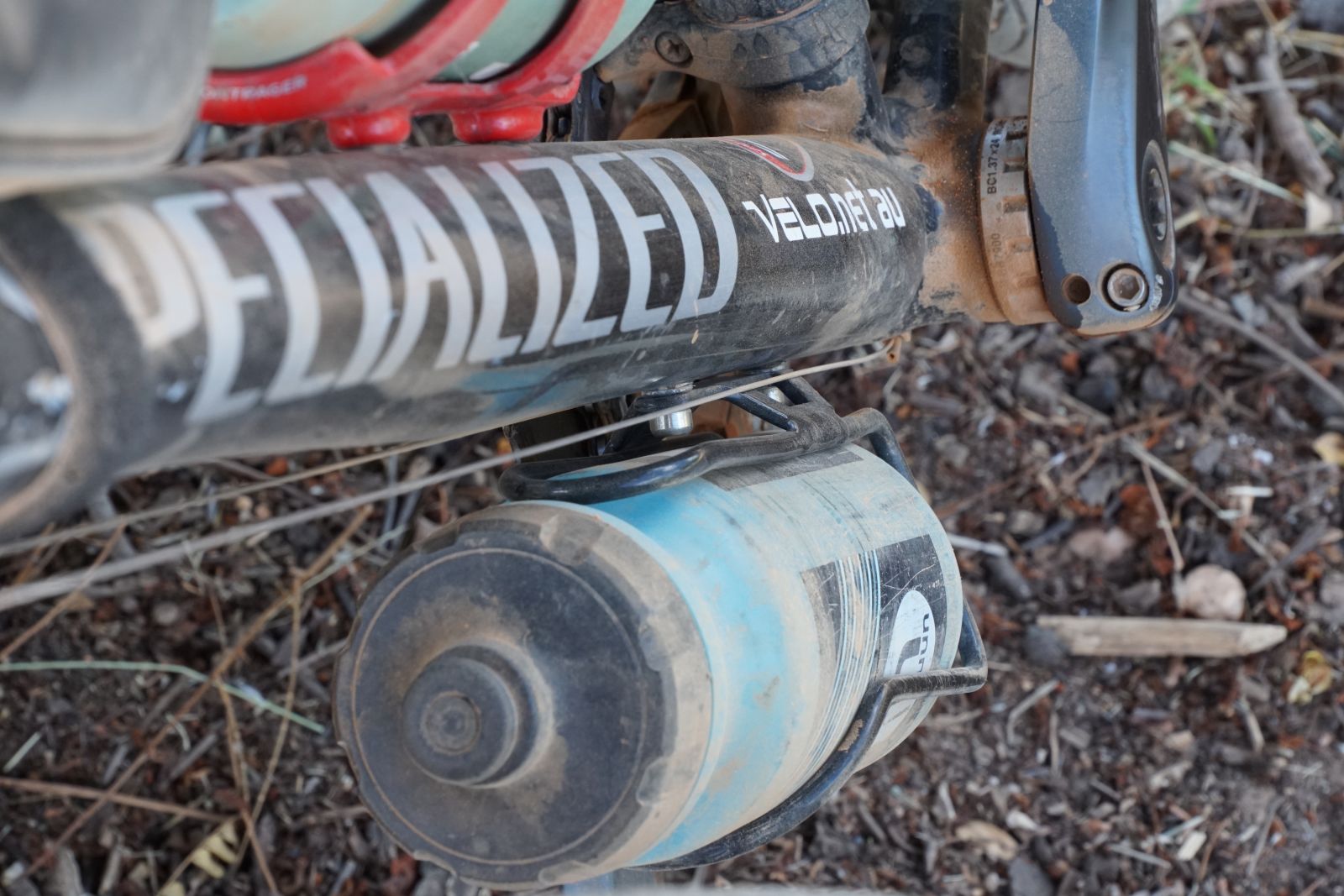 Close up of Specialized bike frame