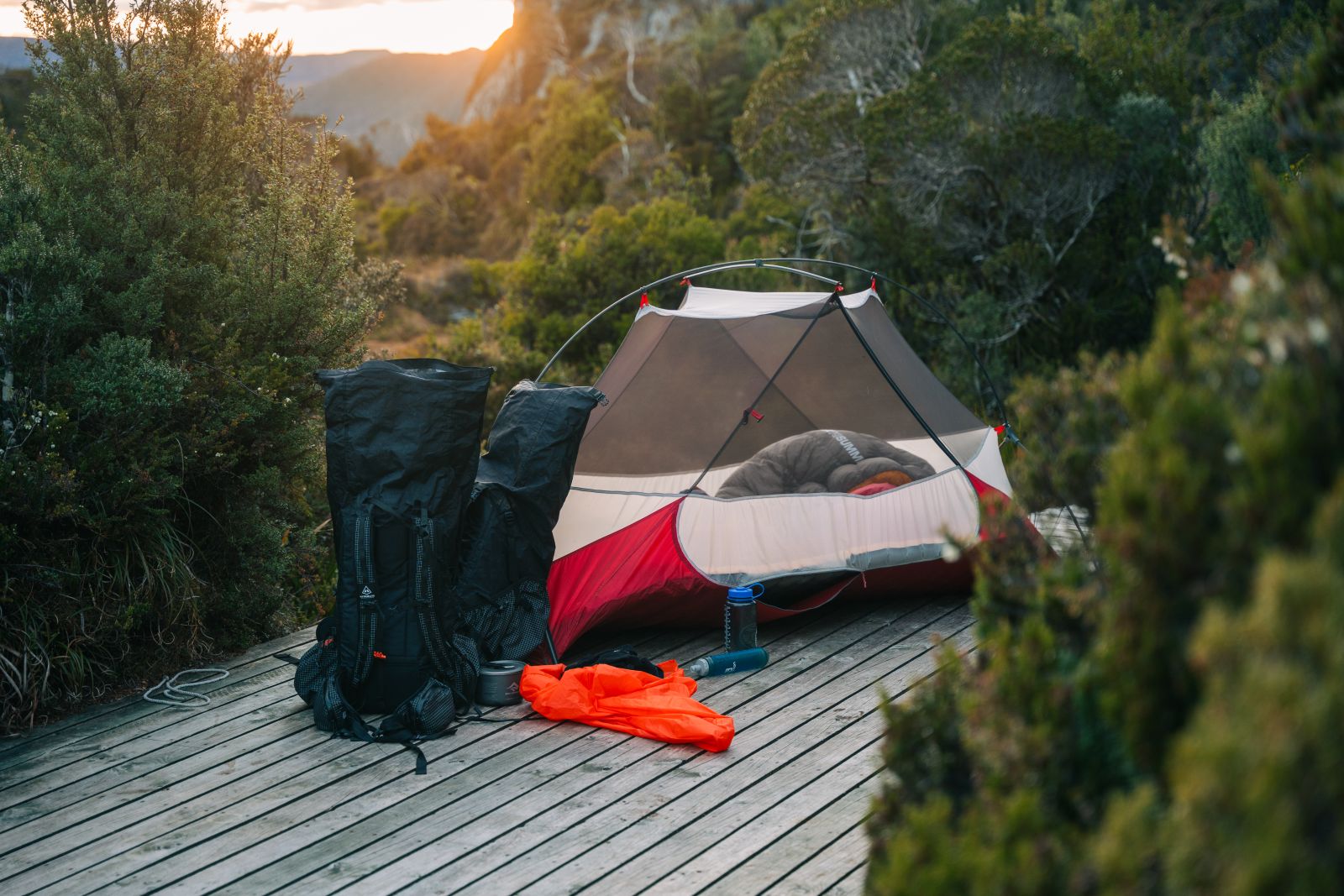 Ultralight hiking set up by Hamish Lockett photo