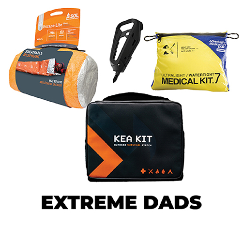 SOL Emergency blanket, KEA Survival Kit pack, Medical first aid kit