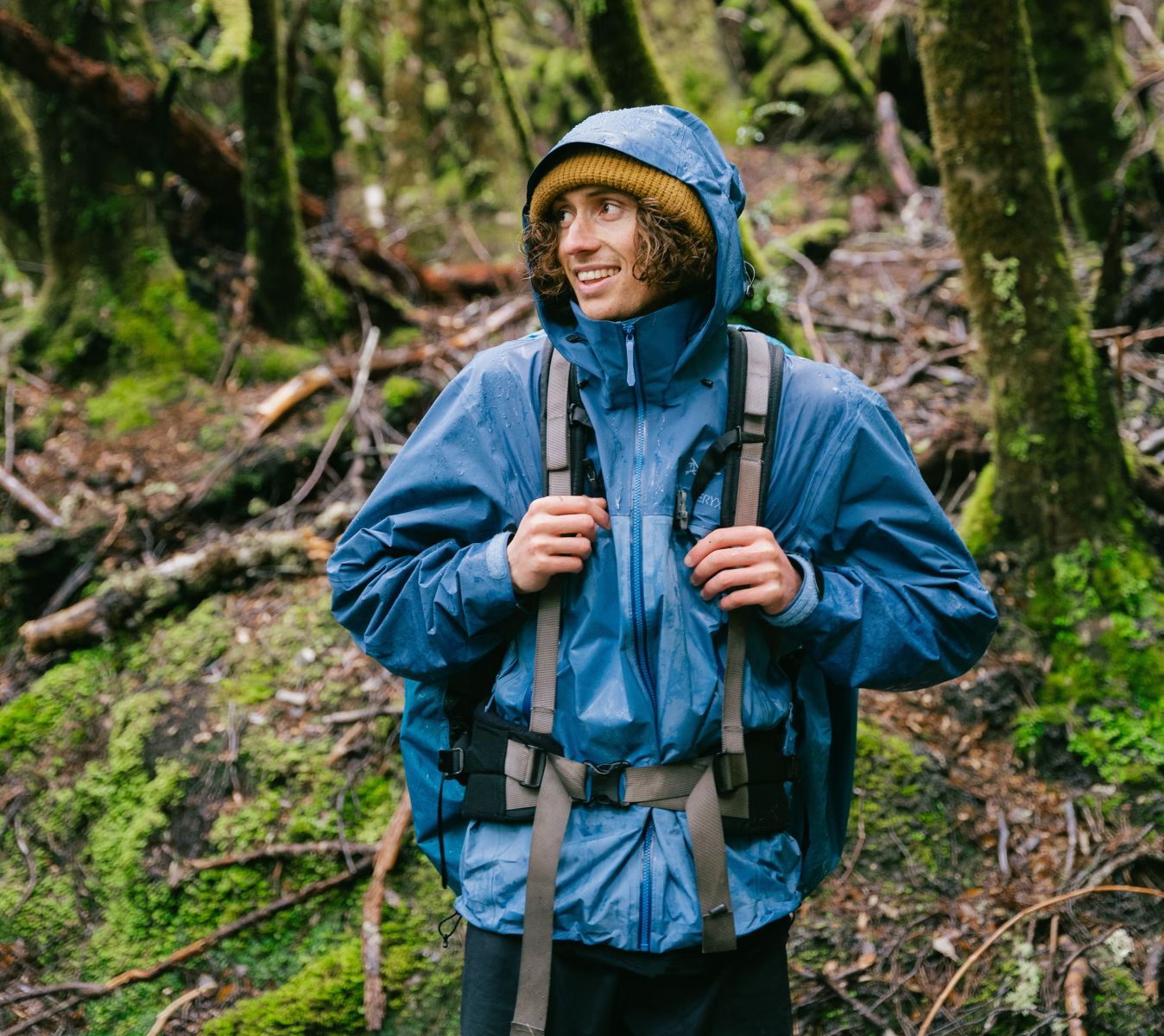 Hamish Lockett wearing the Arcteryx Beta Jacket in Tassie