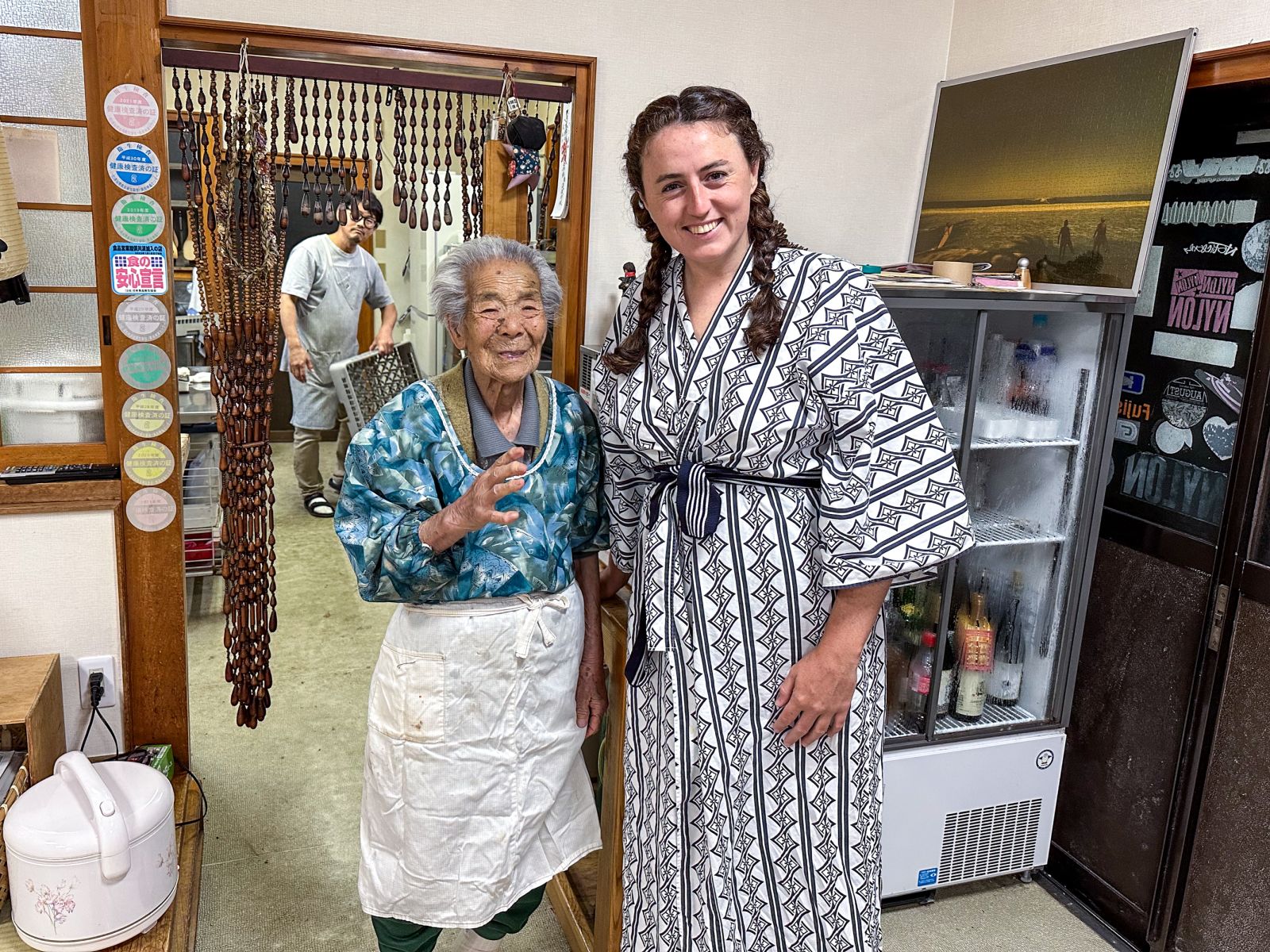 Kiera meeting 92-year-old grandma who started the homestay many years ago