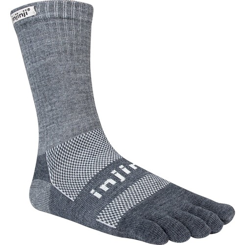 Injinji Outdoor MidWeight Crew Performance Toe Socks - Granite