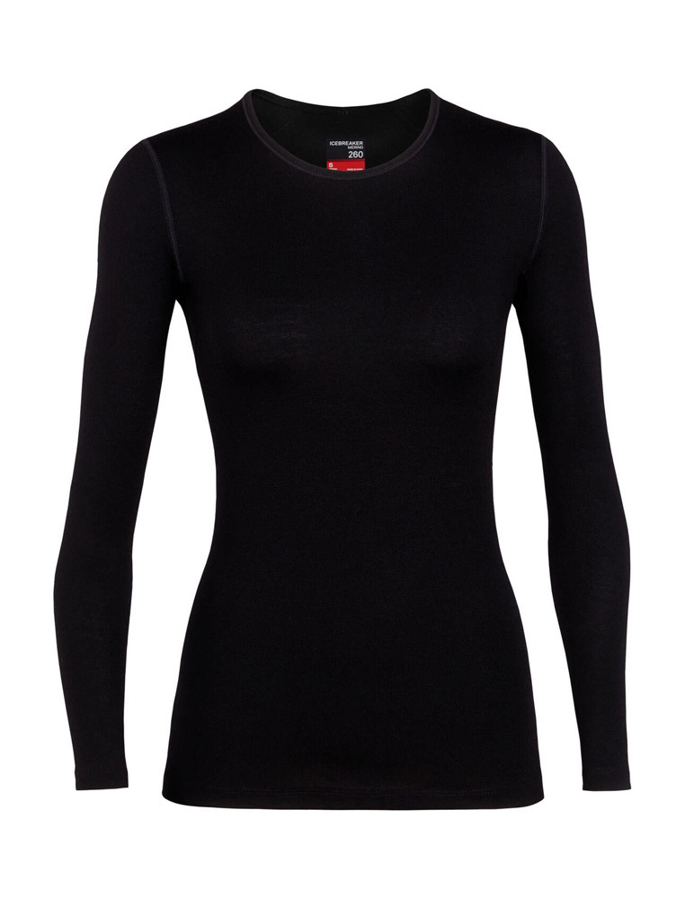 Icebreaker Tech 260 Womens Long Sleeve Thermal Base Layer Crewe