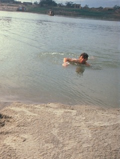 Swimming across the Ganges
