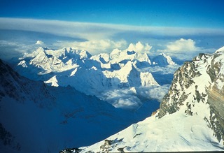 Just below the south summit 7am 11 May 1990
