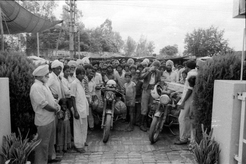 Elspeth Beard Morning Departure Motorcycle India Tour 1980s