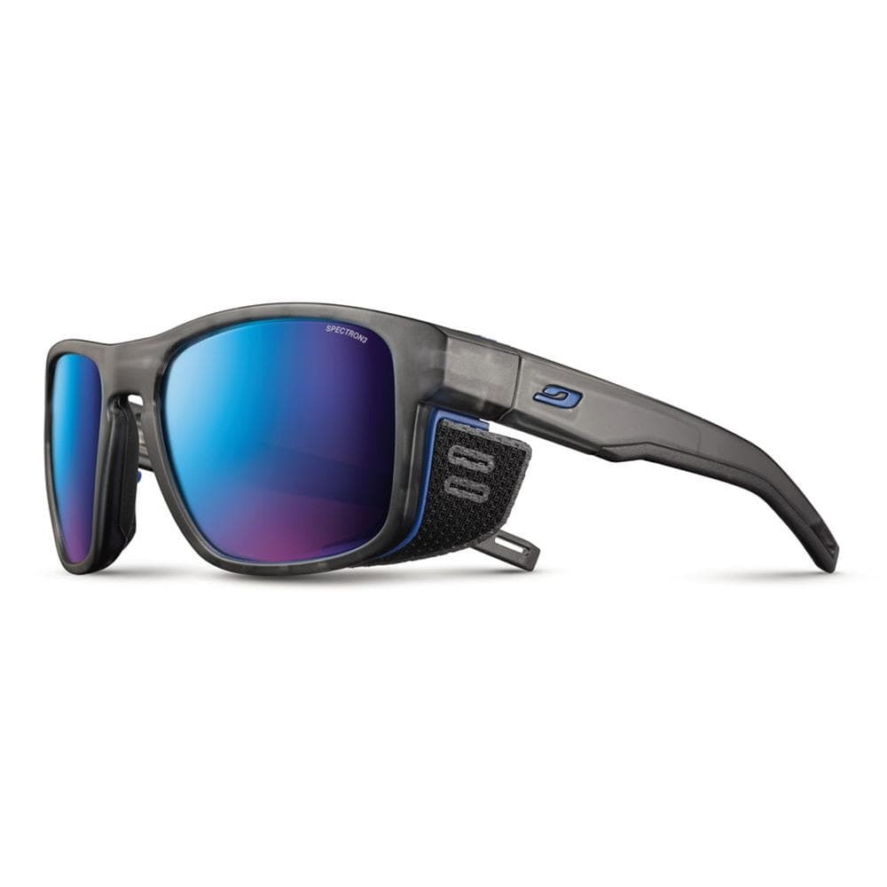 JULBO SHIELD TECHNICAL SUNGLASSES - MATTE TRANSLUCENT GREY/BLUE