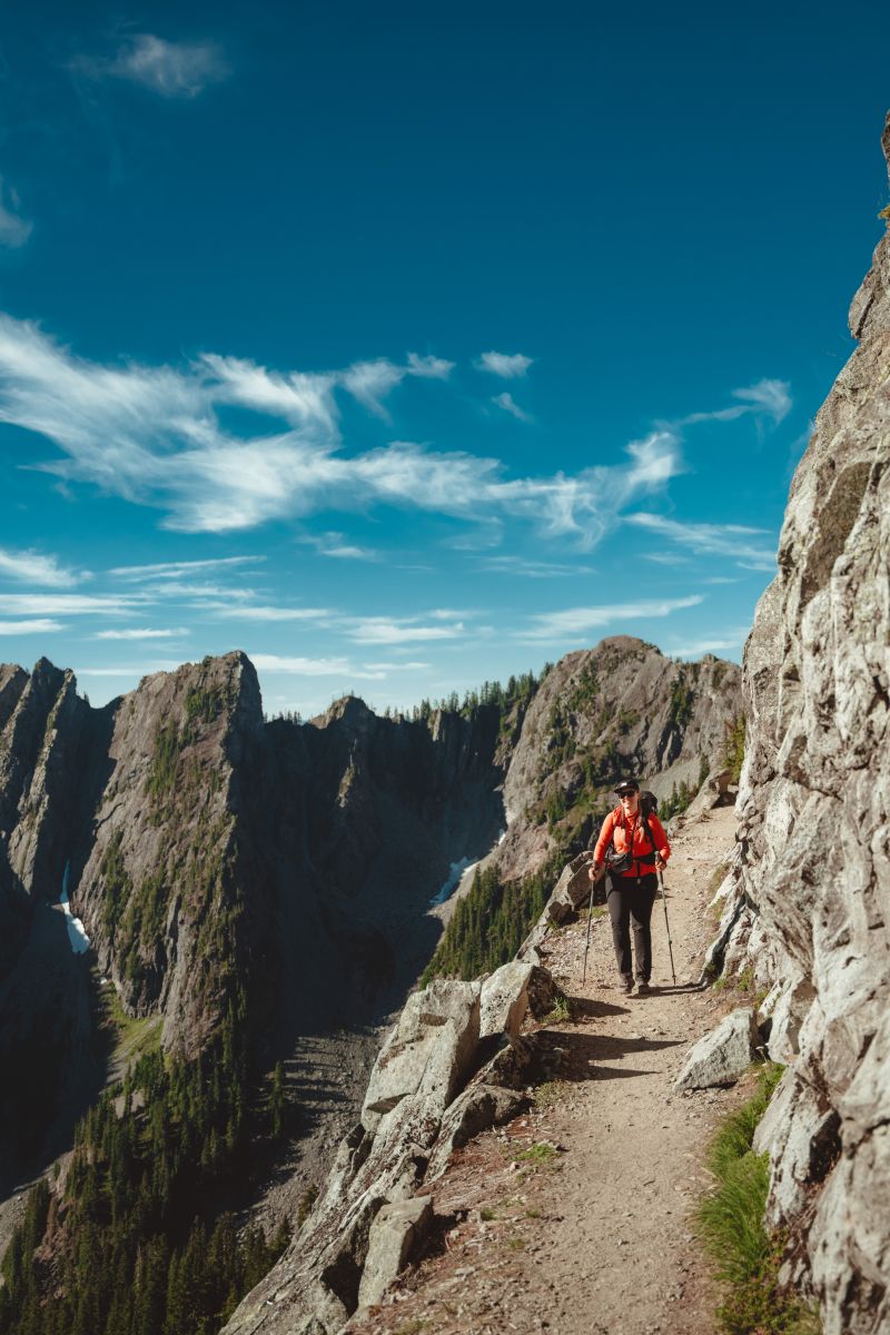 Jactina hiking in Washington