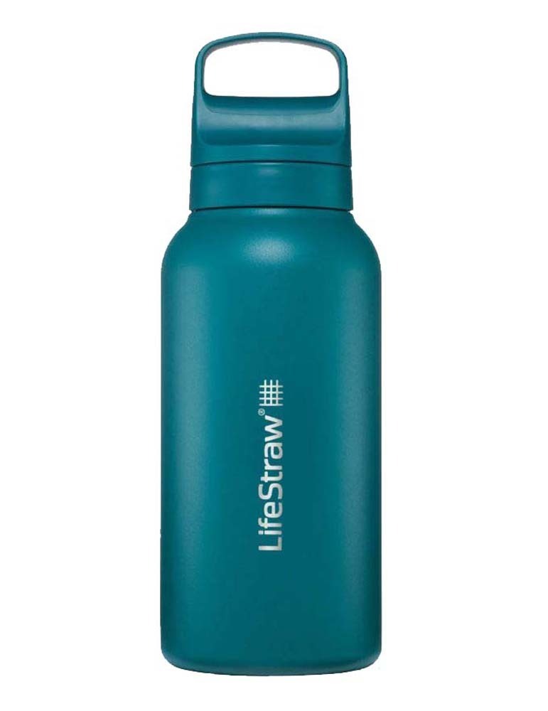 LifeStraw Go 2.0 Stainless Steel Water Filtration Bottle - 1L - Laguna Teal