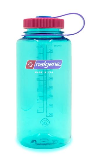  Nalgene Wide Mouth Sustain Water Bottle 1L - Surfer Blue