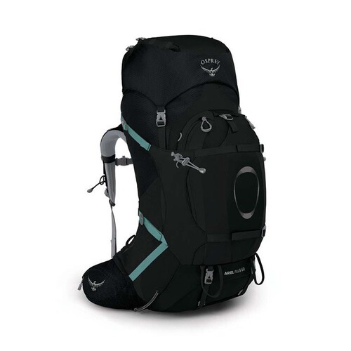 Osprey Ariel Plus 60L Womens Hiking Backpack in Black