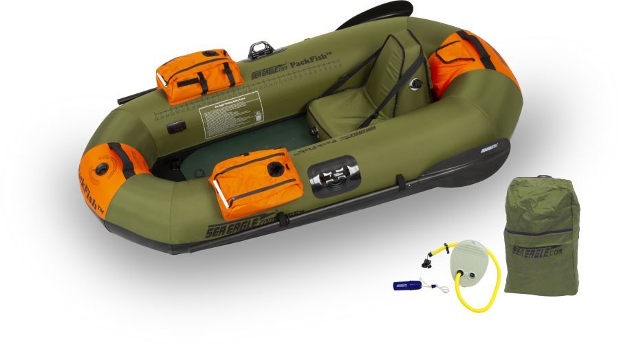 Sea Eagle PackFish7 Inflatable 1 Person Fishing Boat - Pro Package