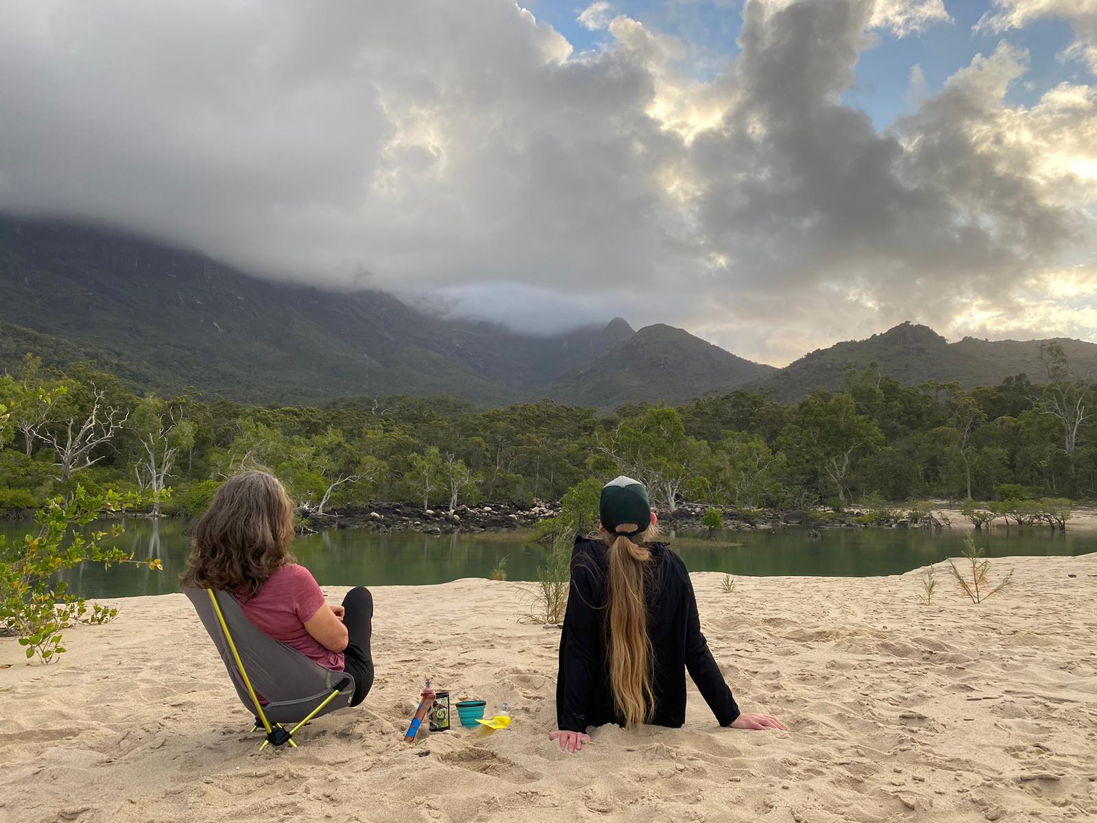 Lynne and Tash taking in the view