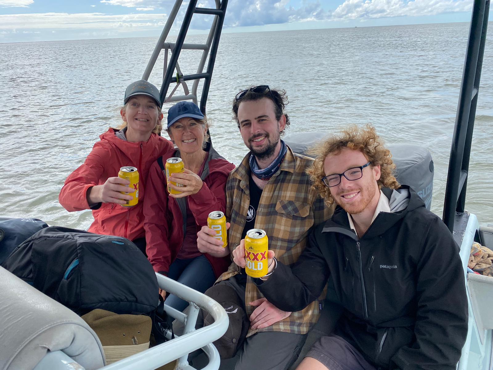 A cheeky tinny on the boat