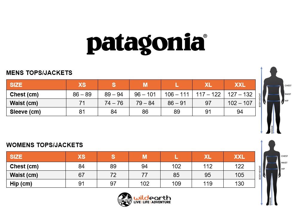 Patagonia Tops and Jackets Size Guide