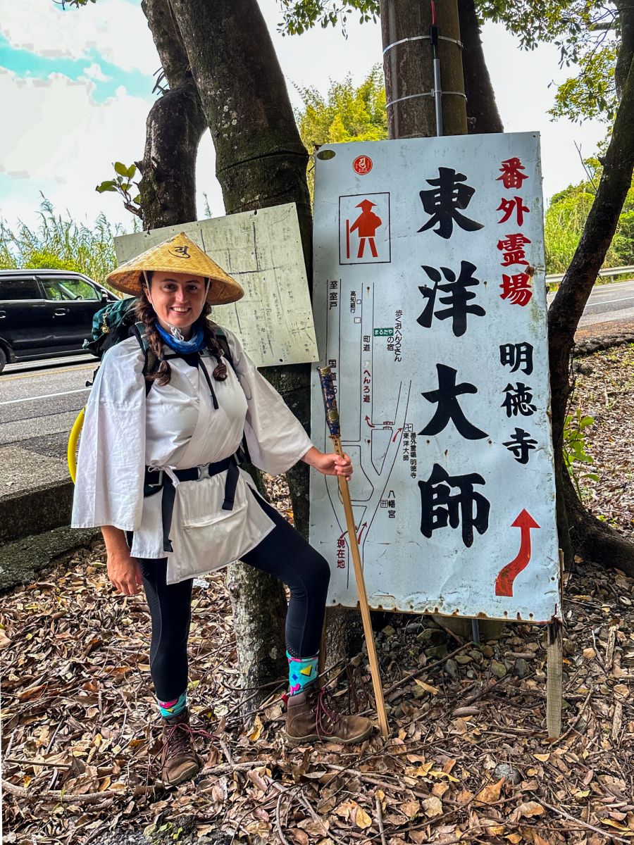 Kiera in her traditional pilgrimage attire