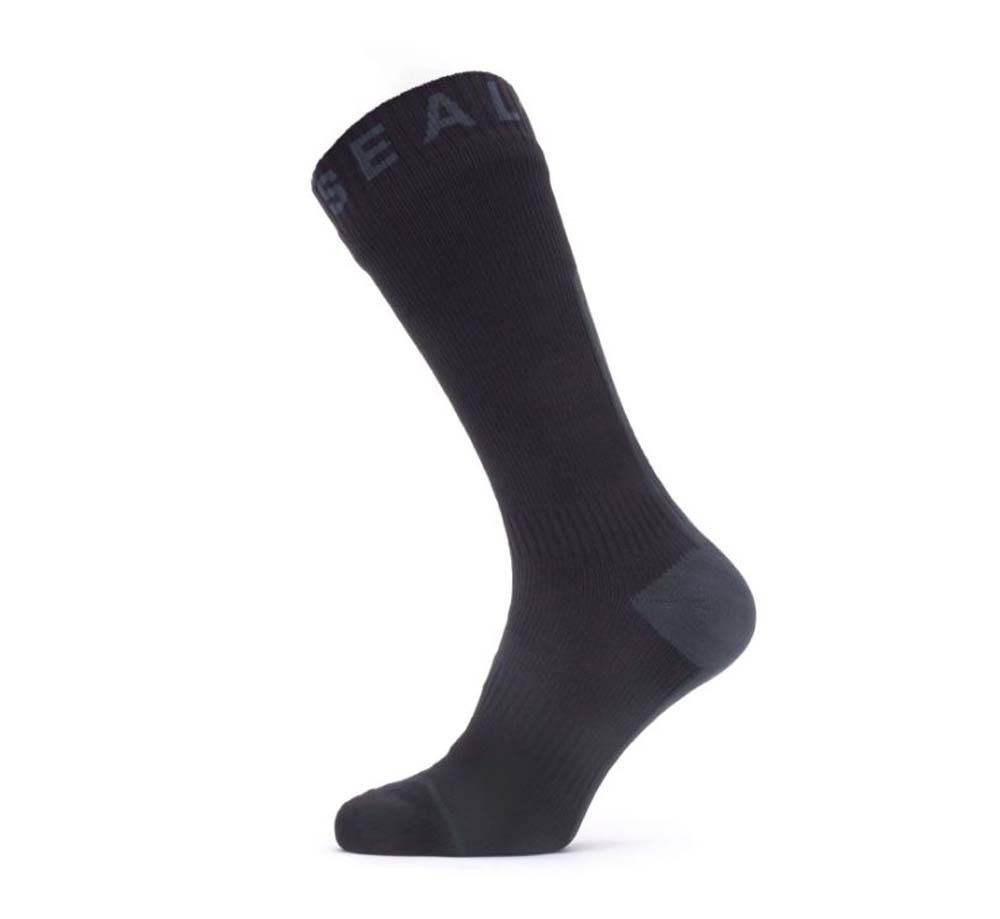 Sealskinz Waterproof All Weather Mid Length Socks - Black/Gret