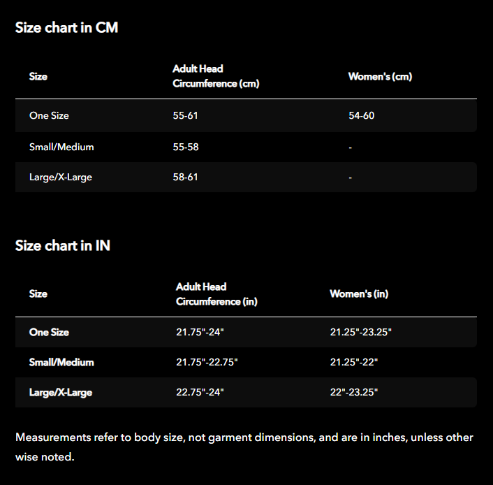 Patagonia Hat Size Guide