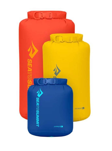 Sea to Summit Lightweight Dry Bag - 3-Piece Set (3, 5, 8L) - Surf the Web, Sulphur, Spicy Orange