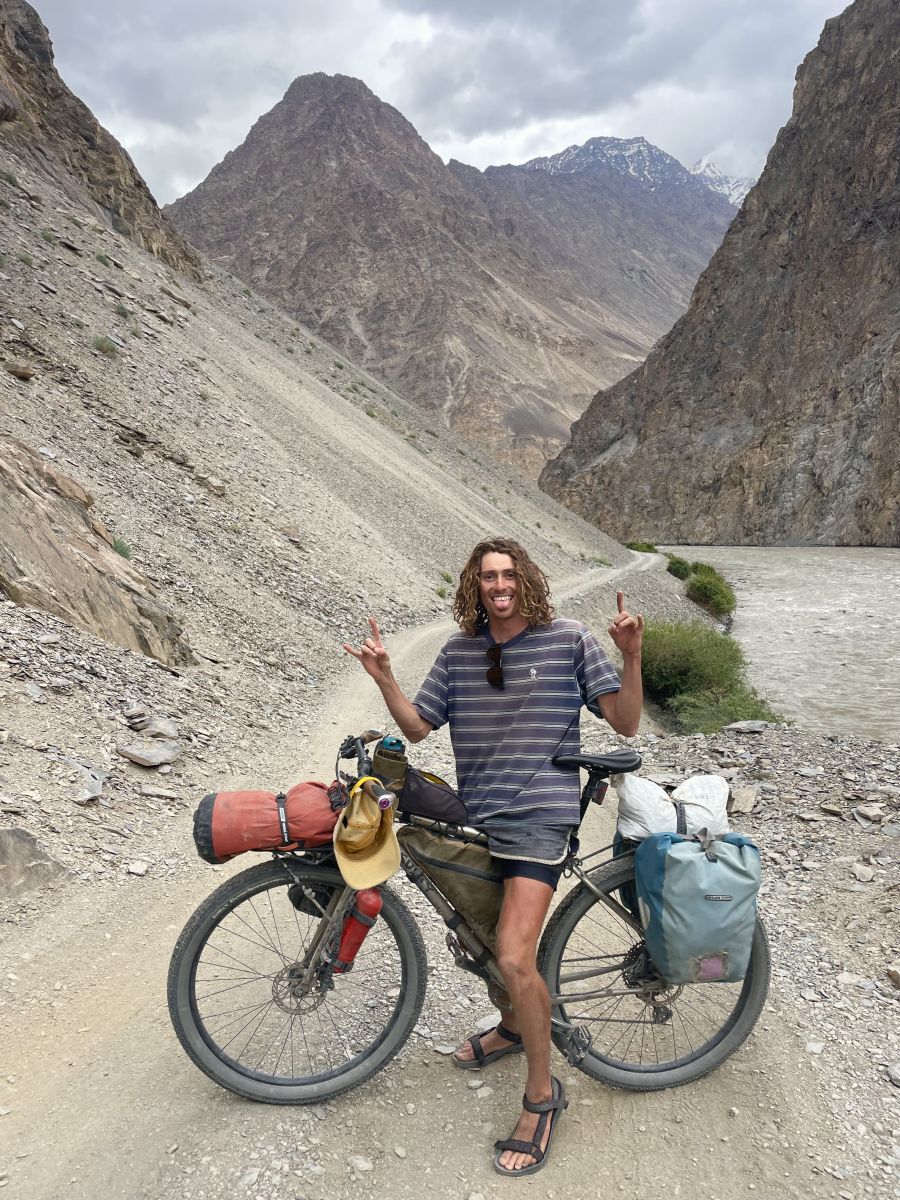 Stoke levels high riding through the deep gorges of the Bartang Valley.