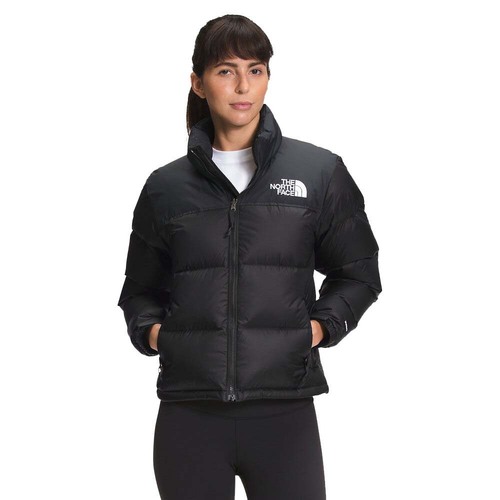 Woman wearing The North Face Nuptse in Black