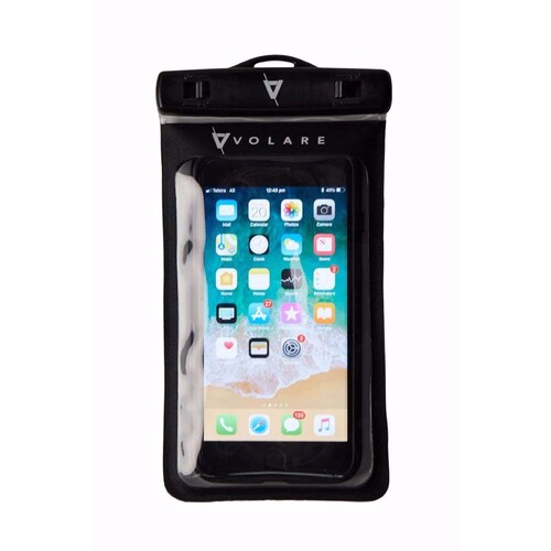 VOLARE WATERPROOF PHONE CASE - LARGE - BLACK