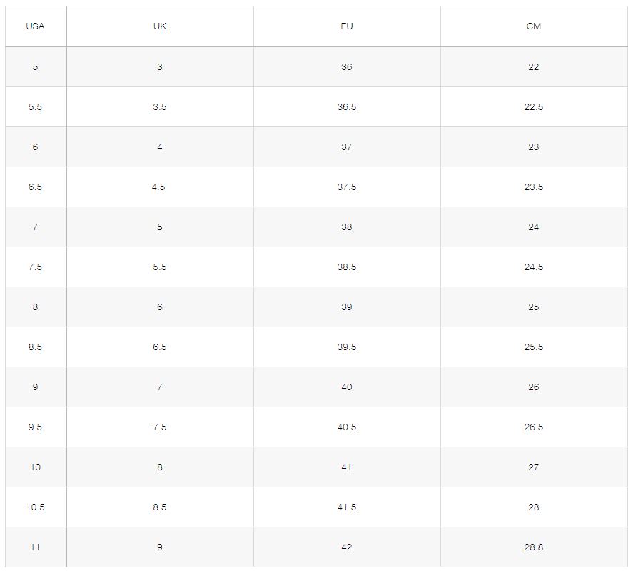 north face women's size chart