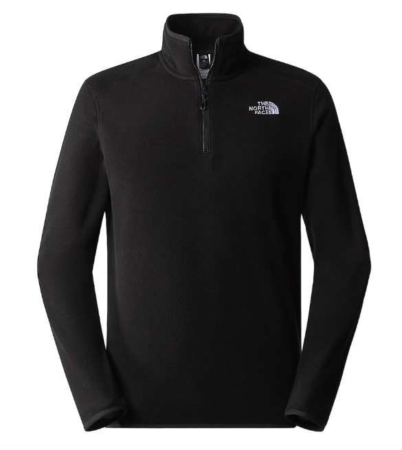 The North Face 100 Glacier Mens 1/4 Zip Fleece Pullover - TNF Black/NPF
