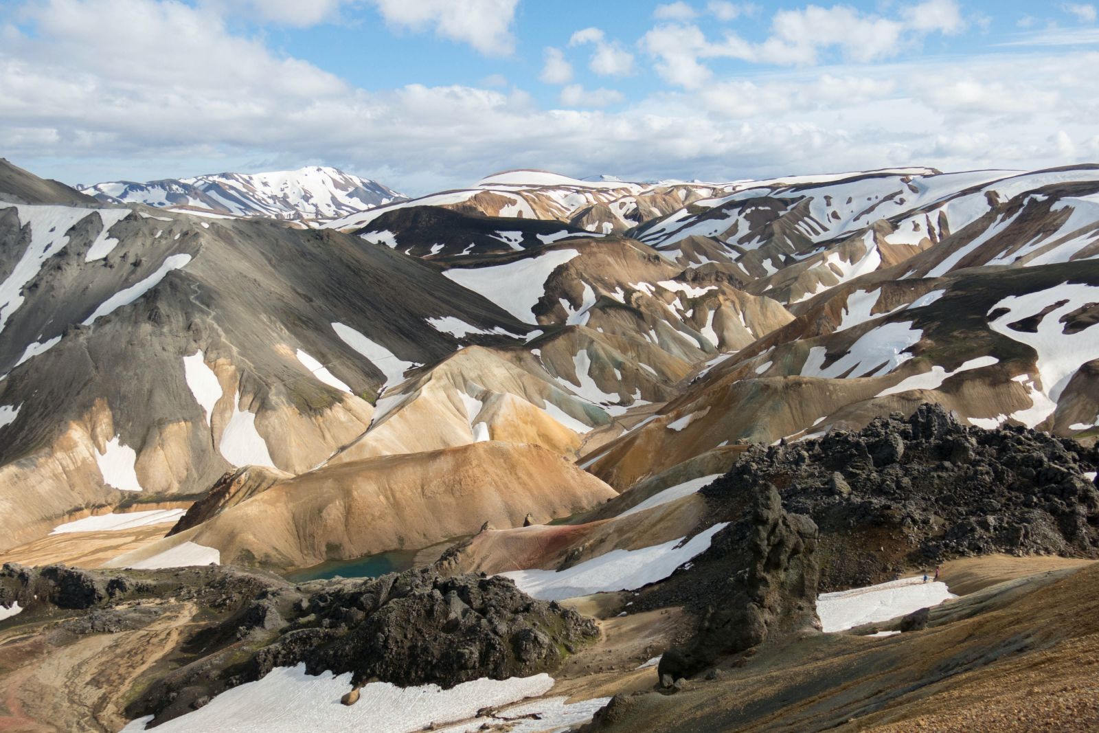 Snow covered mountains in Iceland