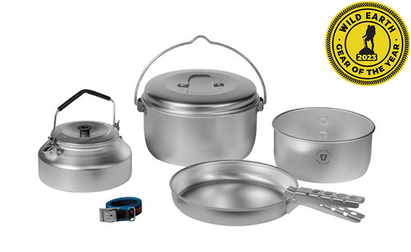 Trangia Camping Cook Set 24 with the Wild Earth Gear of the Year 2023 logo