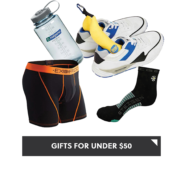 Gifts under $50 - Nalgene bottle, underwear, socks