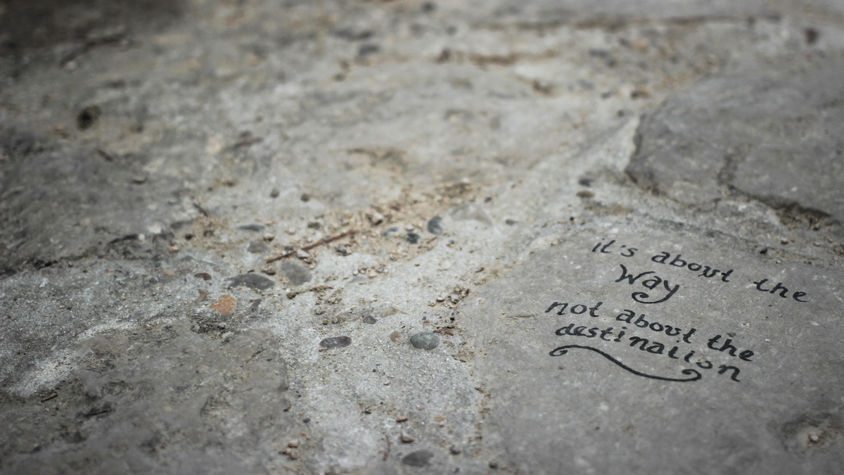 El Camino stone engraving