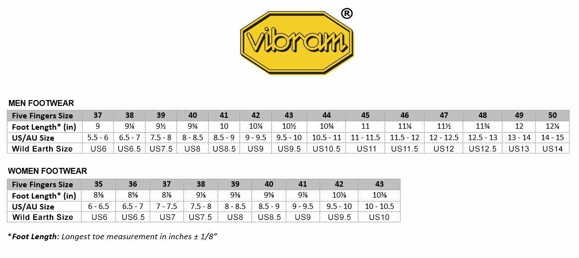 Vibram Size guide