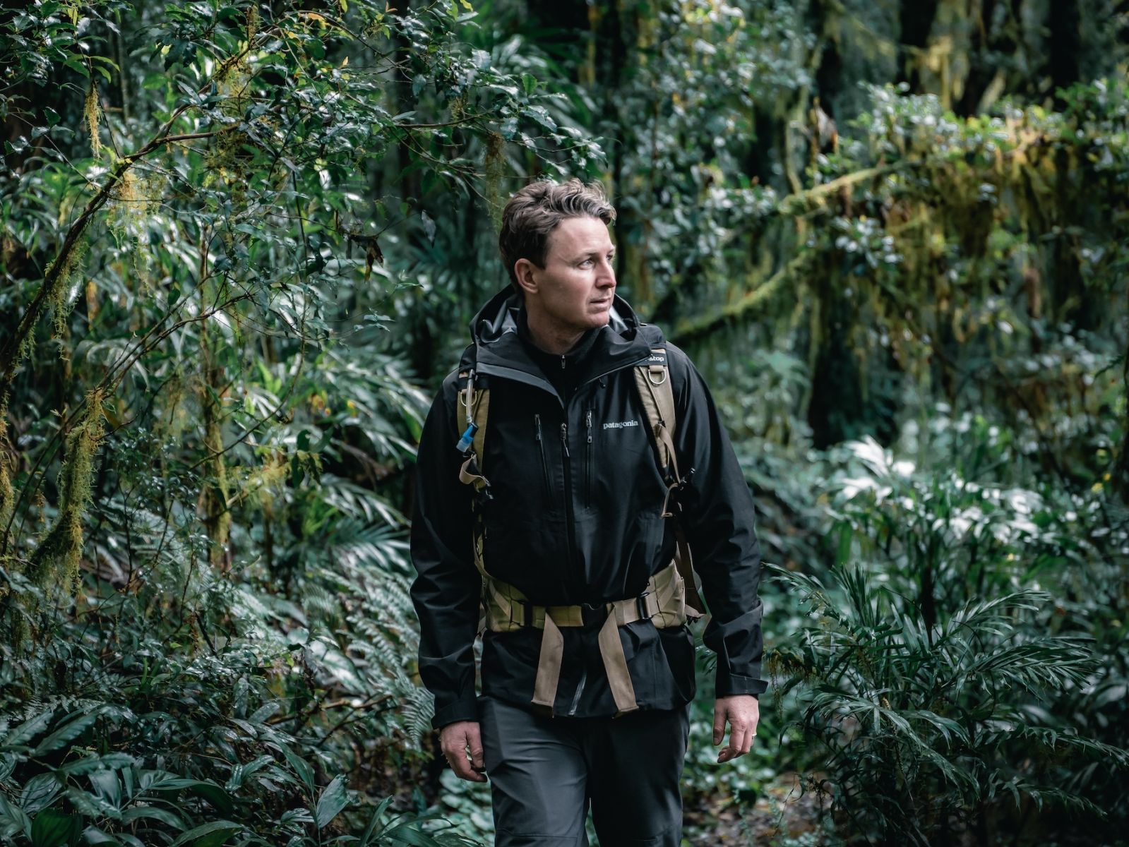 Photo of Shannon Wearing the Patagonia Triolet in Tasmania