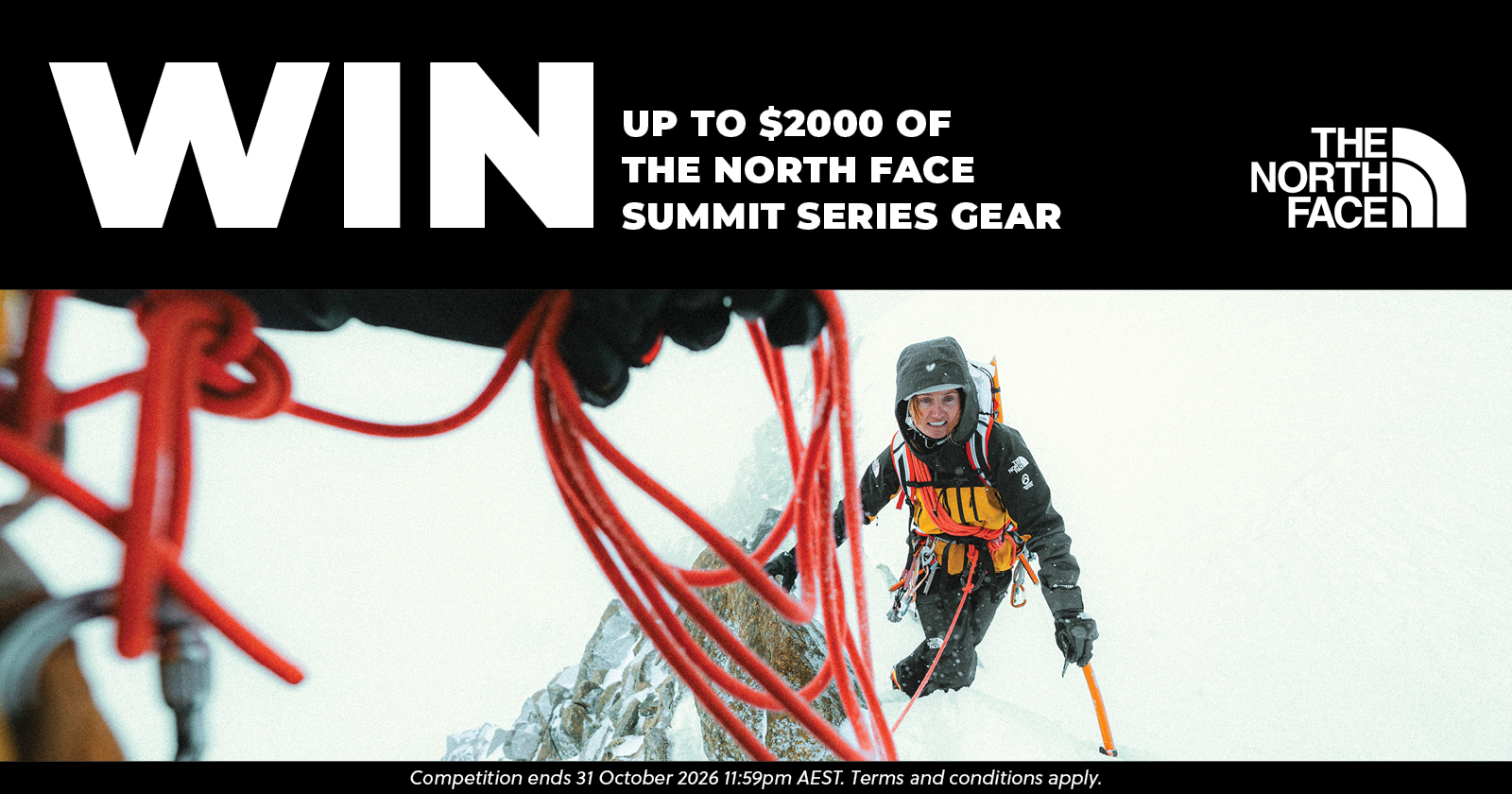 Win Up to $2000RRP worth of The North Face Summit Series Gear.