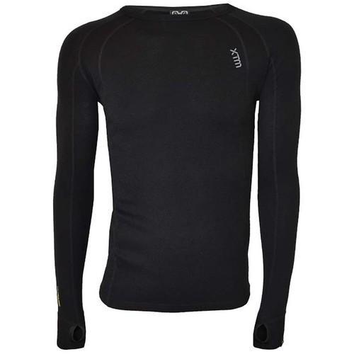 XTM Merino Mens Crew Neck Base Thermal Top - Black