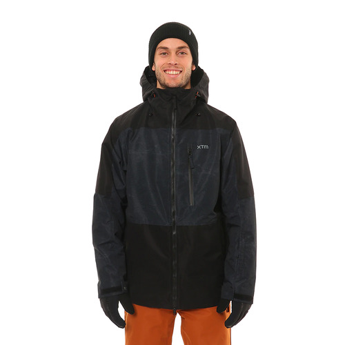 Man wearing XTM Traverse Mens 3-in-1 Snow Jacket in Black 