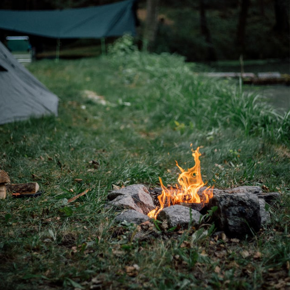 Campfire with Rock Protection