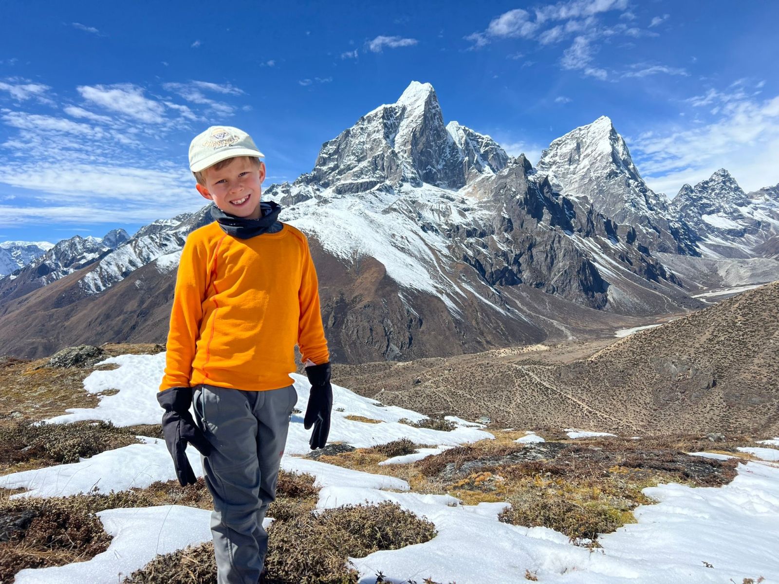 Atlas with the Himalayas