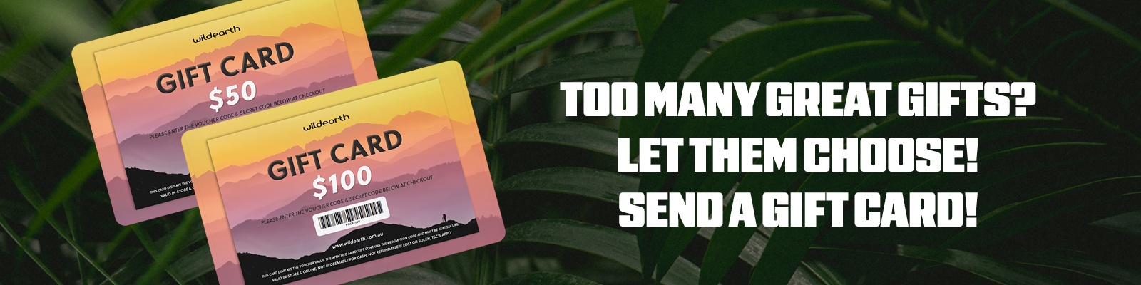 Too many great gifts? Let them choose! Send a gift card!