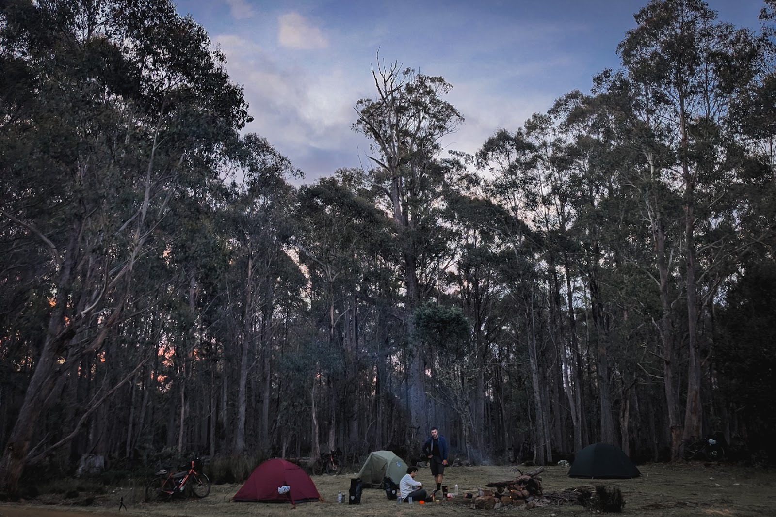 Wild Earth Ambassador Nigel Abello’s remote campsite in Tasmania 