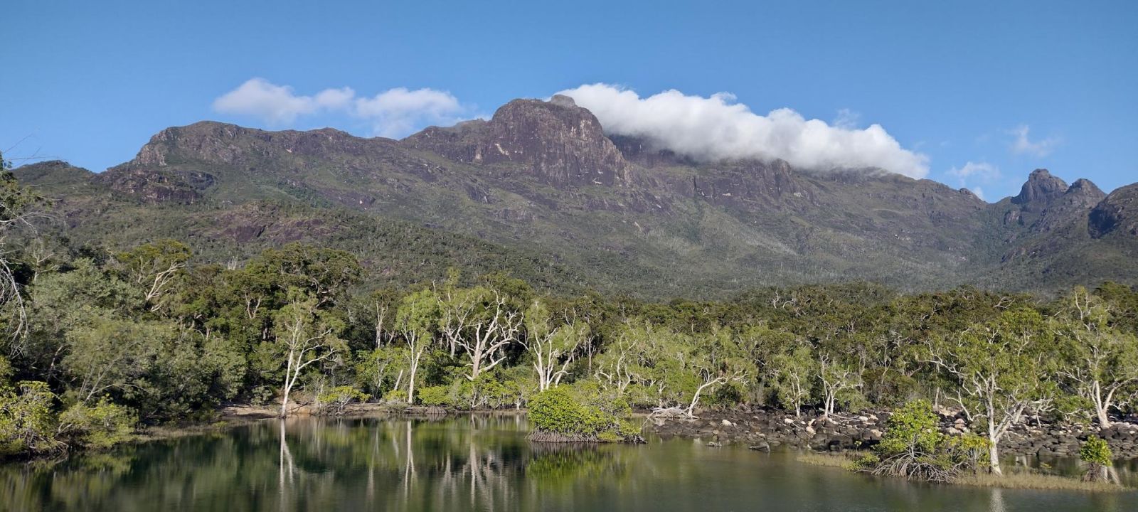 Mountain and lake view