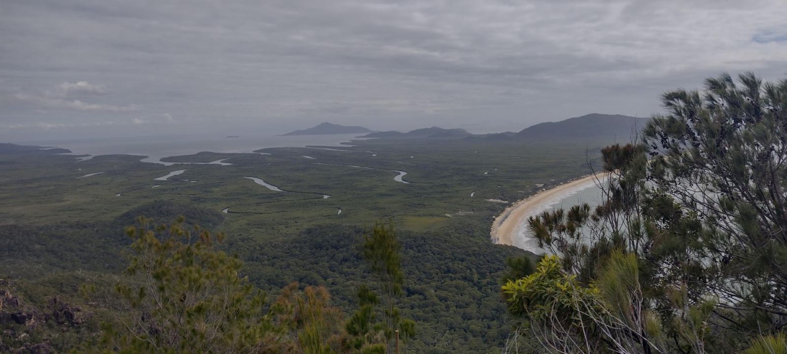 View of the beach on Hinchinbrook Island