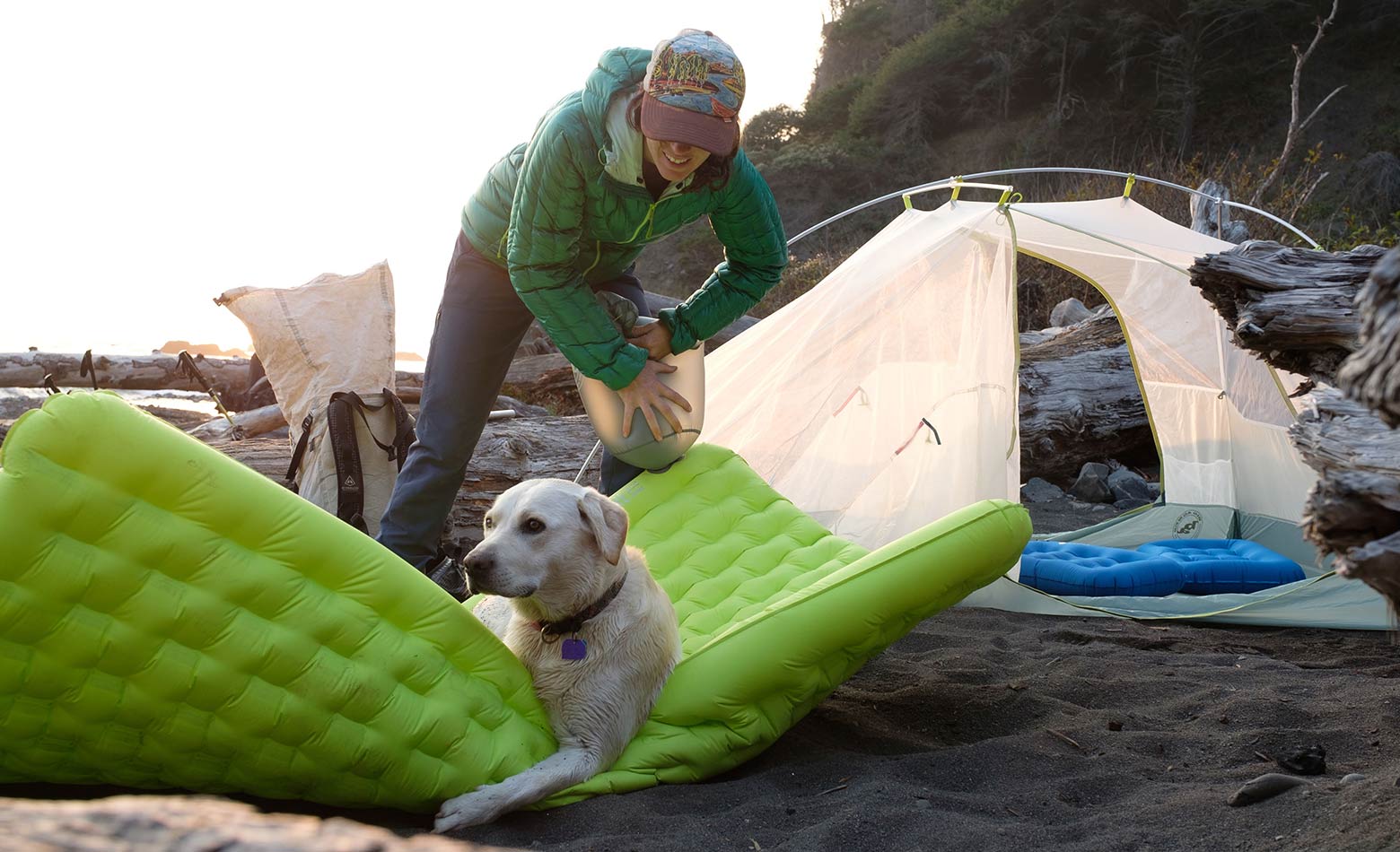 Big agnes sleeping pad and setup