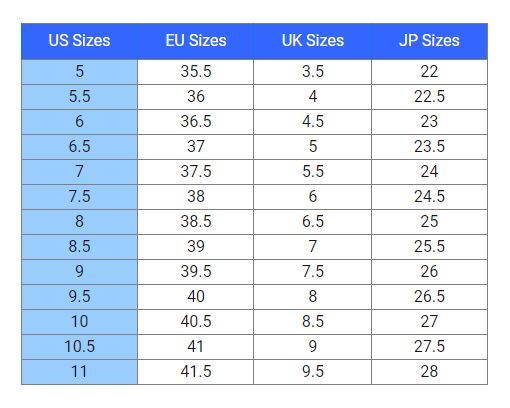 Xero HFS Womens Sizeguide