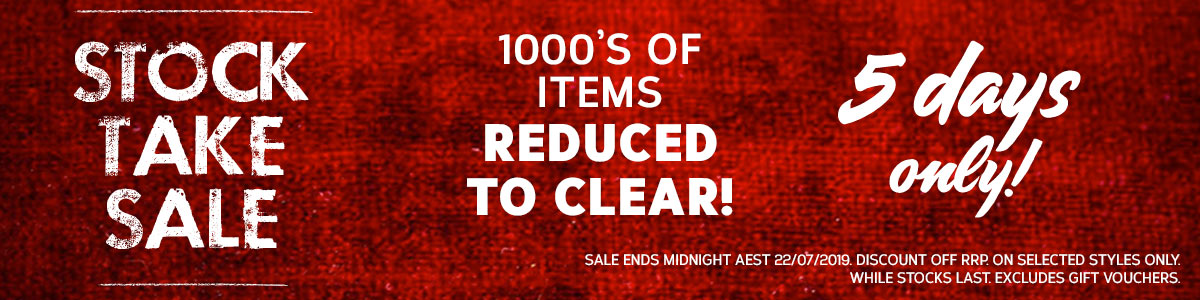 Stocktake Sale - 1000's of excess stock items marked to clear. Shop Now.