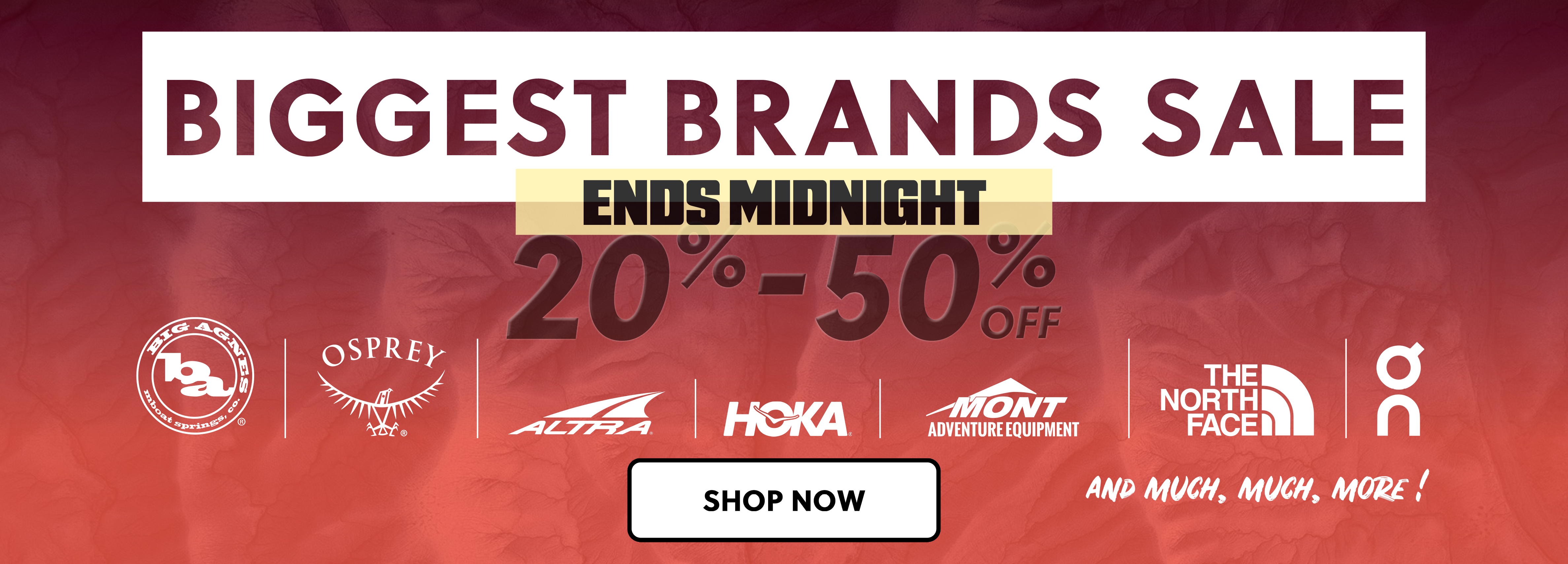 Biggest Brand Sale Ends Midnight 25 HS Bnr