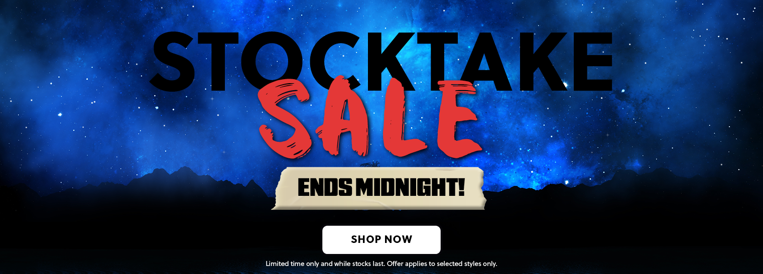 Stocktake Sale Ends Midnight 25 HS Bnr