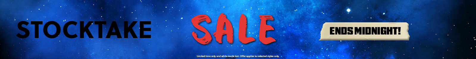 Stocktake Sale Ends Midnight 25 XL Cat