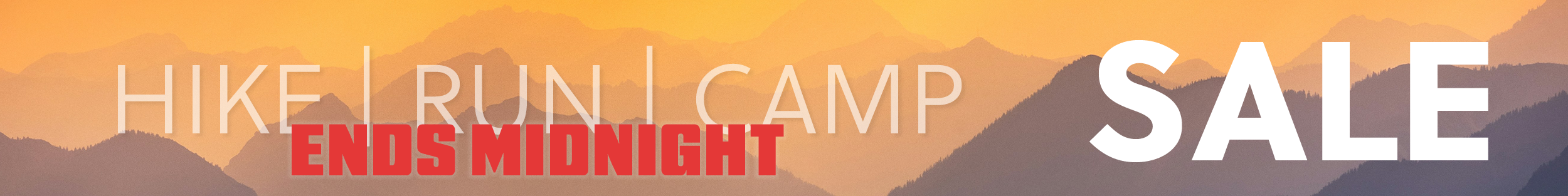 Hike Run Camp Sale 25 ENDS MIDNIGHT XL Cat